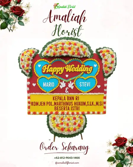 Papan Bunga Pernikahan Bojongkembar